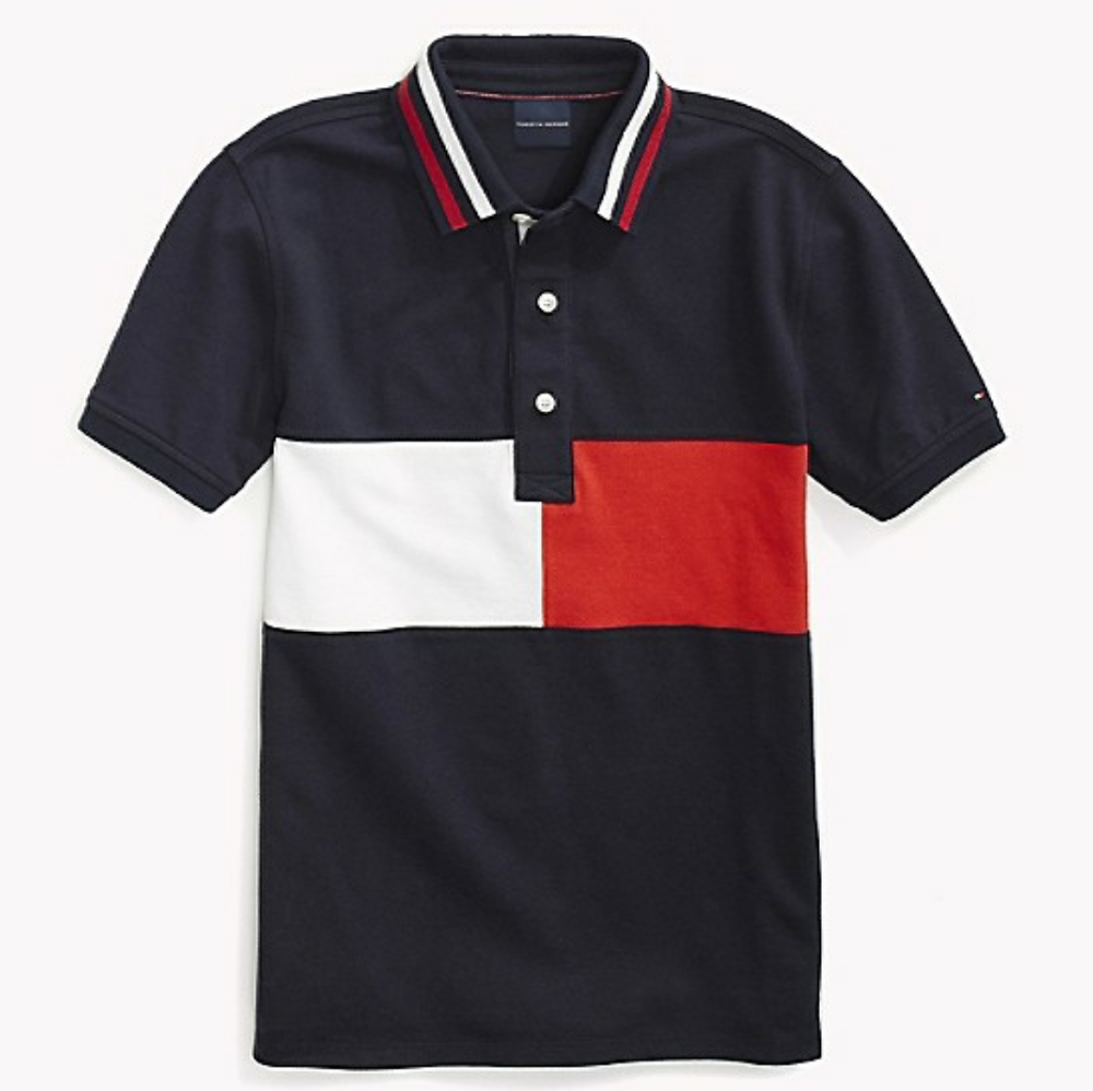 Tommy hilfiger colorblock polo shirt